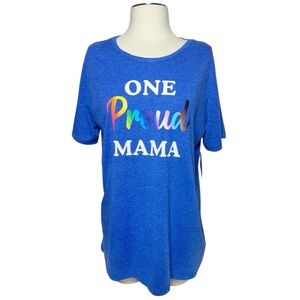 Celebrate Pride One Proud Mana rainbow word graphic T-shirt XXL (20) NWT